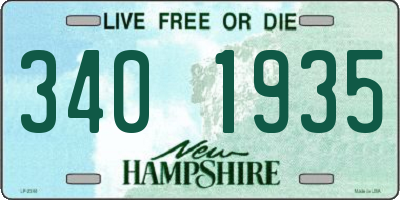 NH license plate 3401935