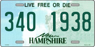 NH license plate 3401938