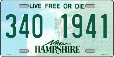 NH license plate 3401941