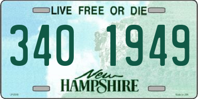 NH license plate 3401949
