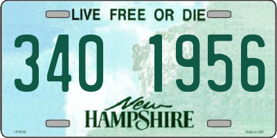 NH license plate 3401956