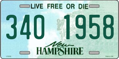 NH license plate 3401958