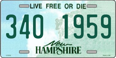 NH license plate 3401959