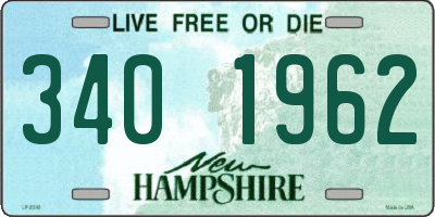 NH license plate 3401962