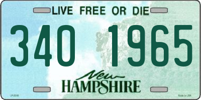 NH license plate 3401965