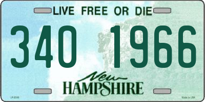 NH license plate 3401966