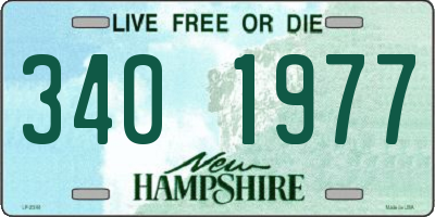 NH license plate 3401977
