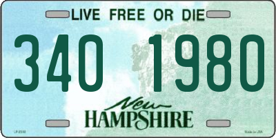 NH license plate 3401980
