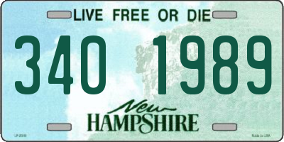 NH license plate 3401989