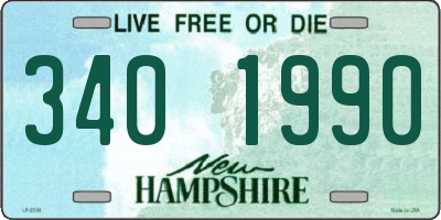 NH license plate 3401990