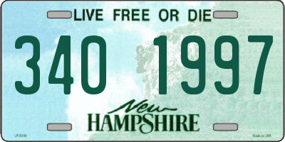 NH license plate 3401997