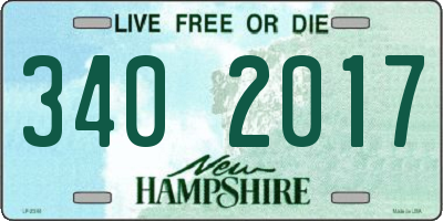 NH license plate 3402017