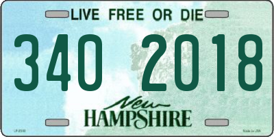 NH license plate 3402018