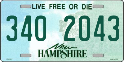NH license plate 3402043