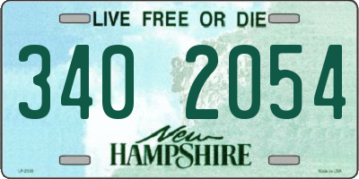 NH license plate 3402054