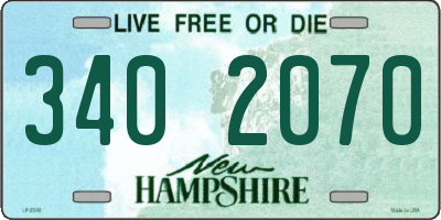NH license plate 3402070