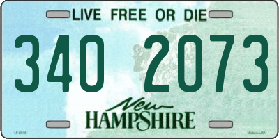 NH license plate 3402073