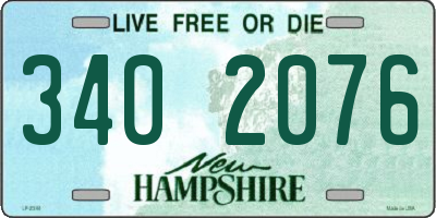 NH license plate 3402076