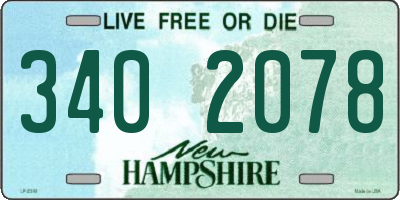 NH license plate 3402078