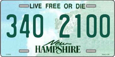 NH license plate 3402100