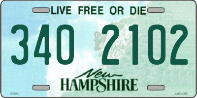 NH license plate 3402102