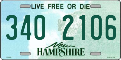 NH license plate 3402106