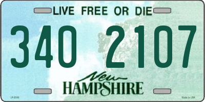 NH license plate 3402107