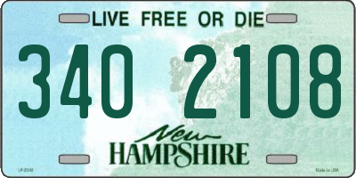 NH license plate 3402108