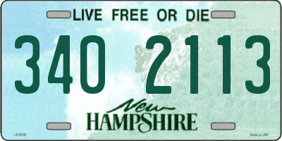 NH license plate 3402113