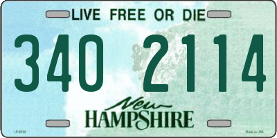 NH license plate 3402114