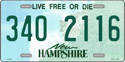 NH license plate 3402116