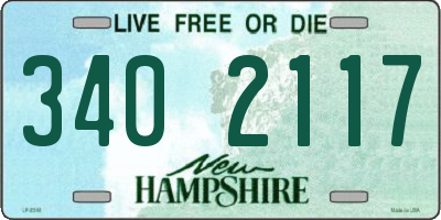 NH license plate 3402117