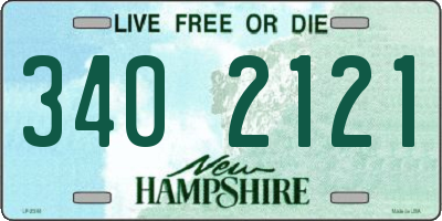 NH license plate 3402121