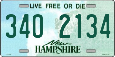 NH license plate 3402134