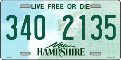 NH license plate 3402135