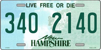 NH license plate 3402140