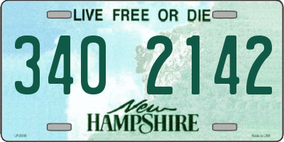 NH license plate 3402142