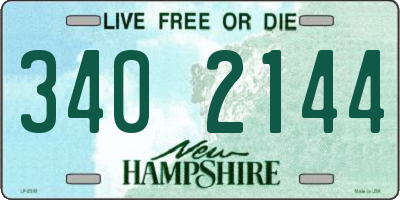 NH license plate 3402144