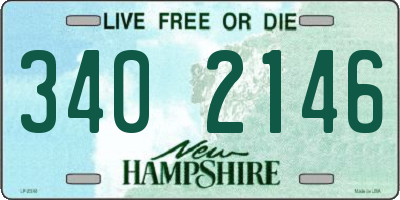 NH license plate 3402146