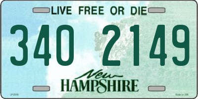 NH license plate 3402149