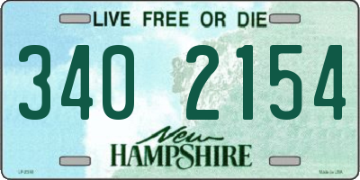 NH license plate 3402154