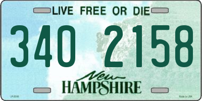 NH license plate 3402158