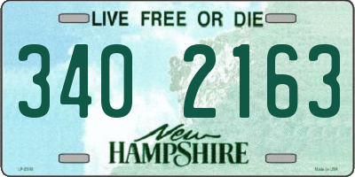 NH license plate 3402163
