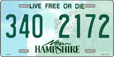 NH license plate 3402172