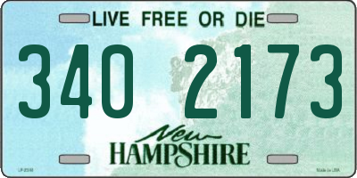 NH license plate 3402173