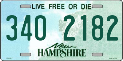 NH license plate 3402182