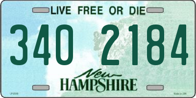 NH license plate 3402184