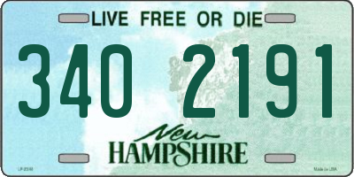 NH license plate 3402191