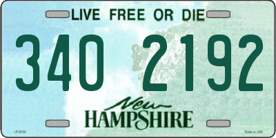 NH license plate 3402192