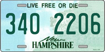 NH license plate 3402206